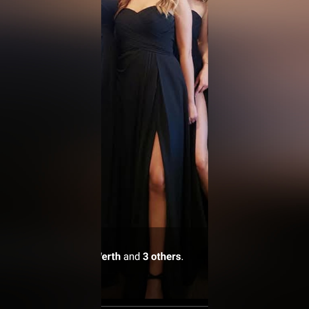 Azazie black bridesmaid dress